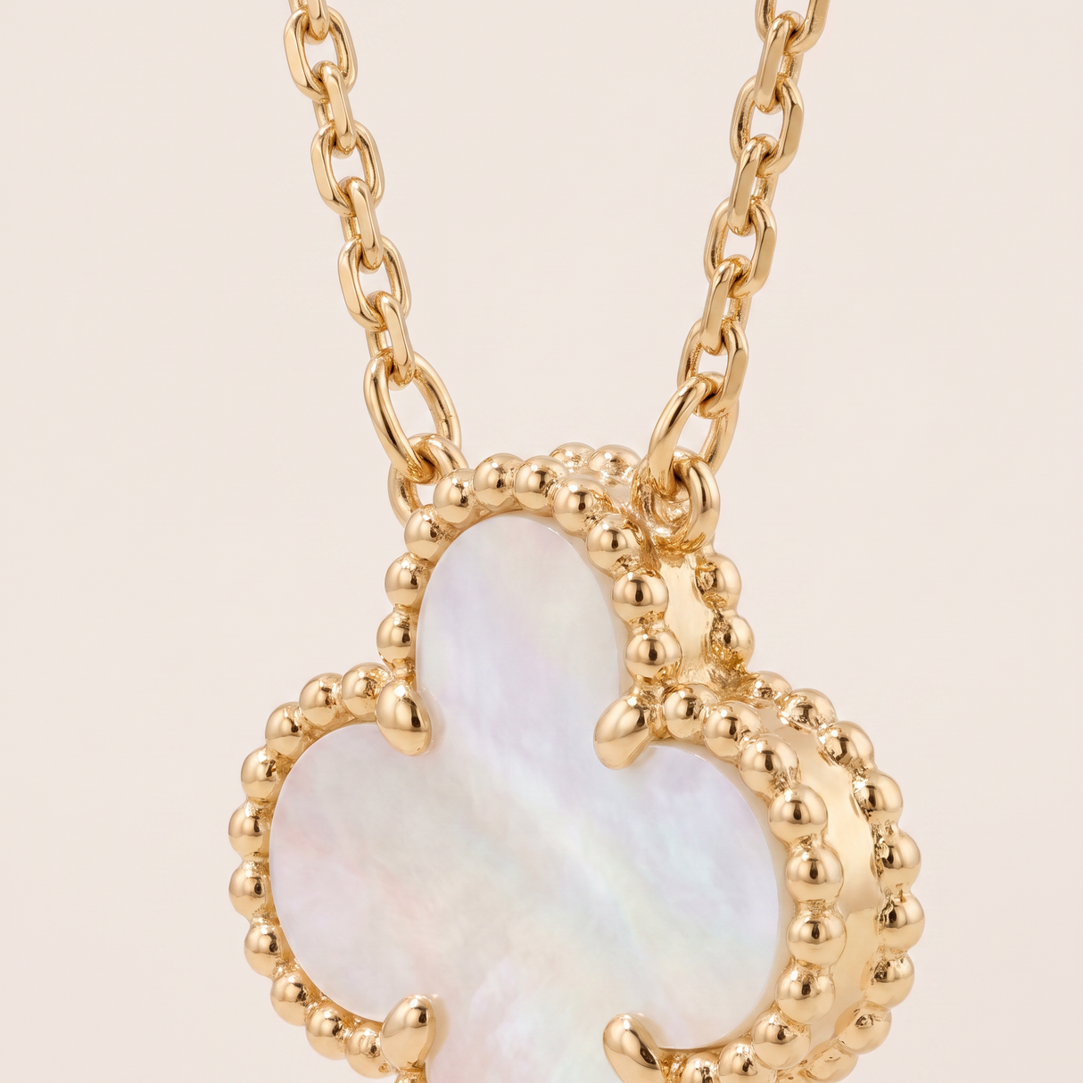 Vintage Alhambra 1 Pearl Motif Necklace