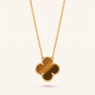 Vintage Alhambra 1 Tiger Eye Motif Necklace