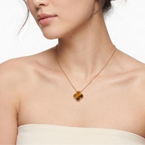 Vintage Alhambra 1 Tiger Eye Motif Necklace
