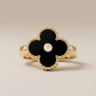 Vintage Alhambra Black Onyx Ring