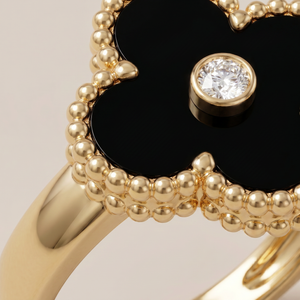 Vintage Alhambra Black Onyx Ring