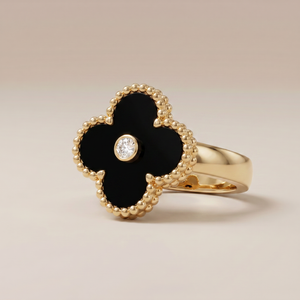 Vintage Alhambra Black Onyx Ring