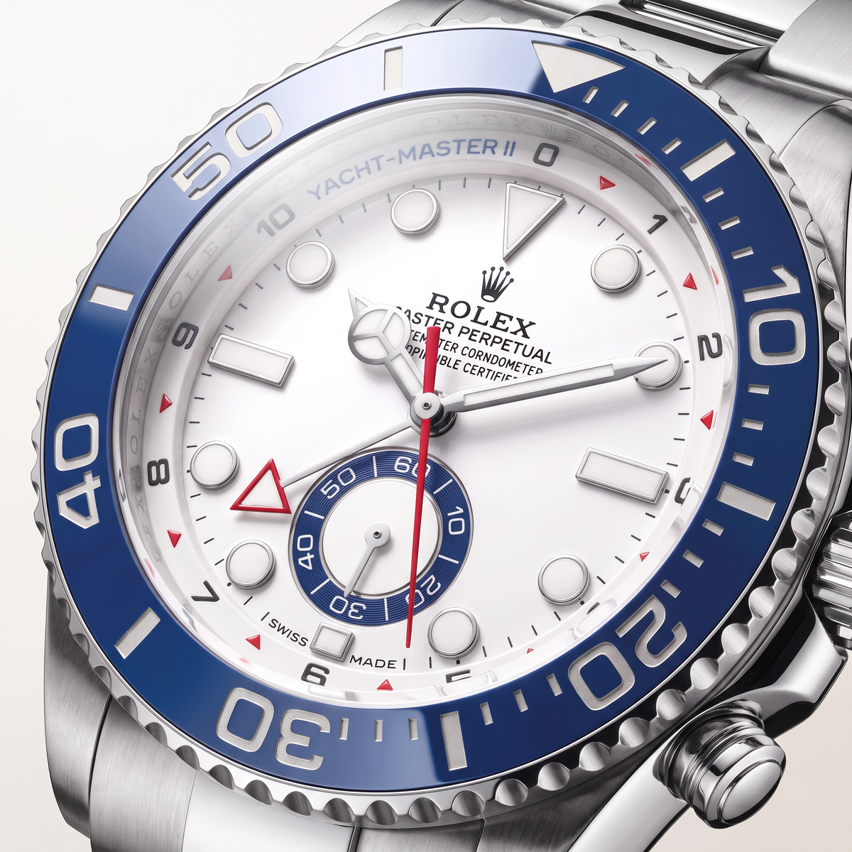Yacht-Master II 126680 White Blue Dial Oystersteel Automatic Watch