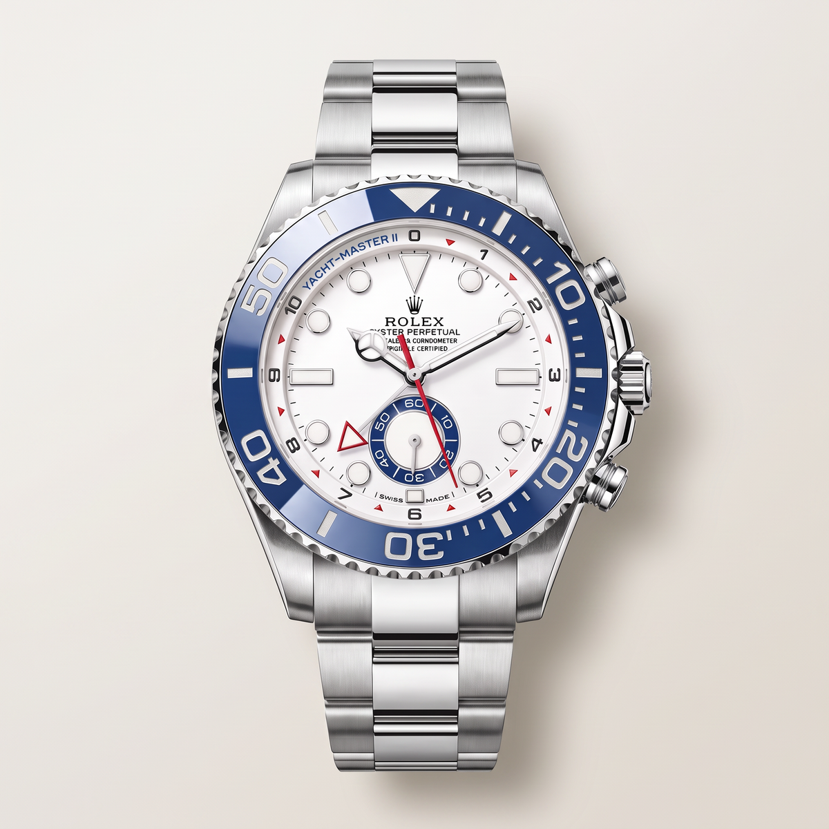 Yacht-Master II 126680 White Blue Dial Oystersteel Automatic Watch