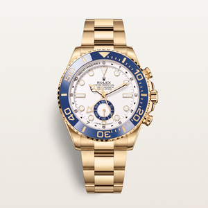 Yacht Master Ii 126688 White Dial Blue Bezel Gold Tone Automatic Watch