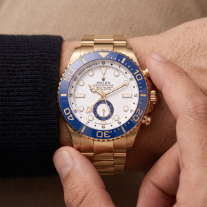Yacht Master Ii 126688 White Dial Blue Bezel Gold Tone Automatic Watch